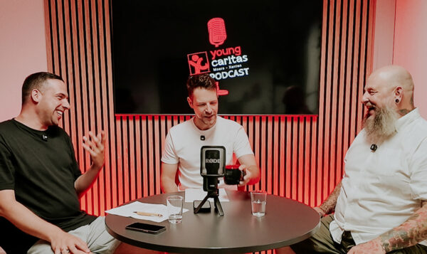 Andre Stockmanns, Markus Spangenberg und Mike Heinsch beim Podcast