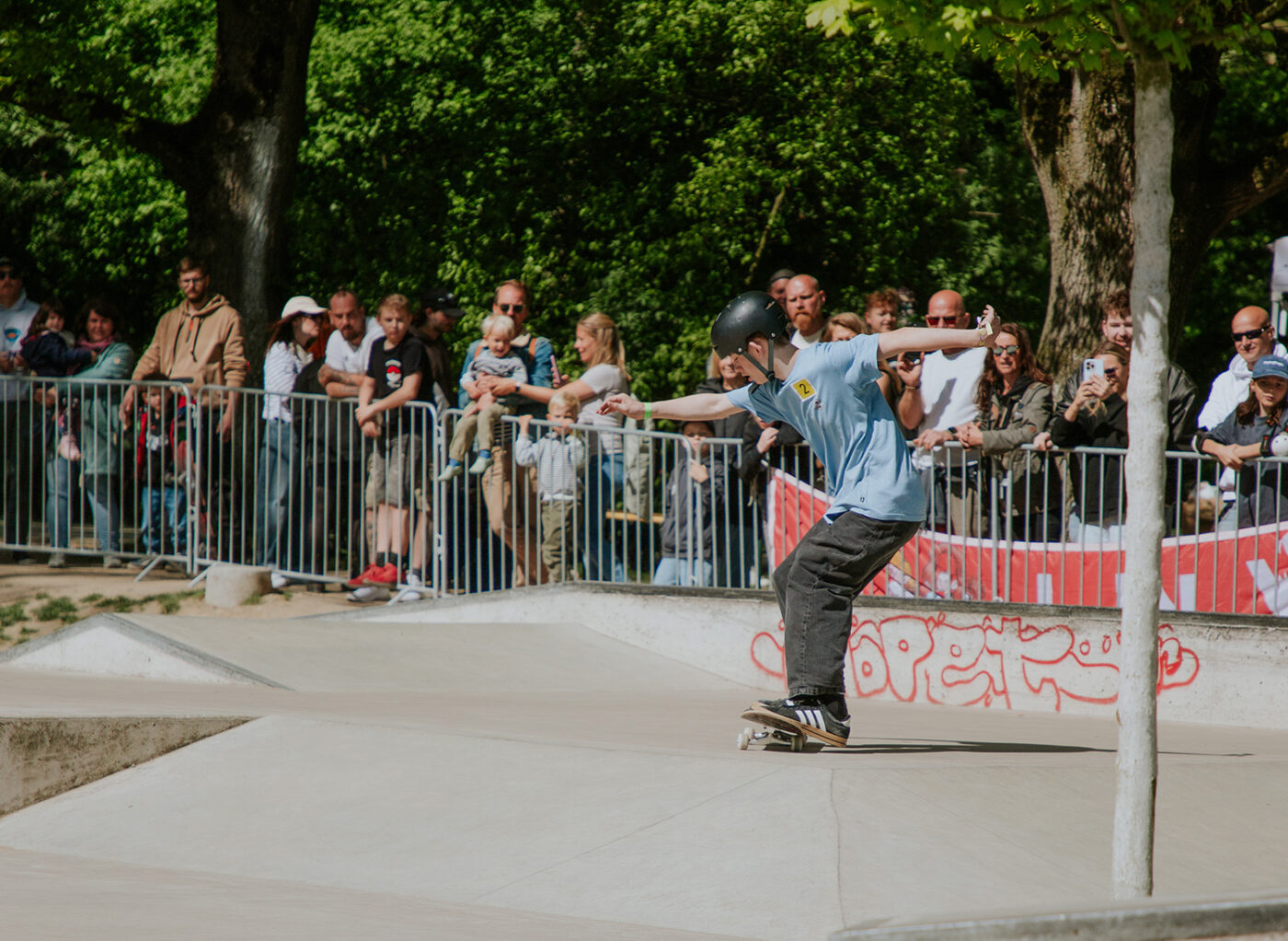 Skateboarder beim Contest während des 360 in Moers
